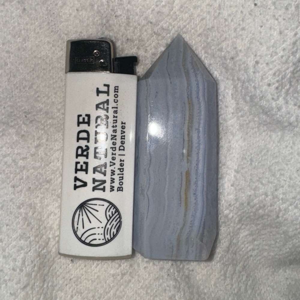 Blue lace Agate Crystal Point